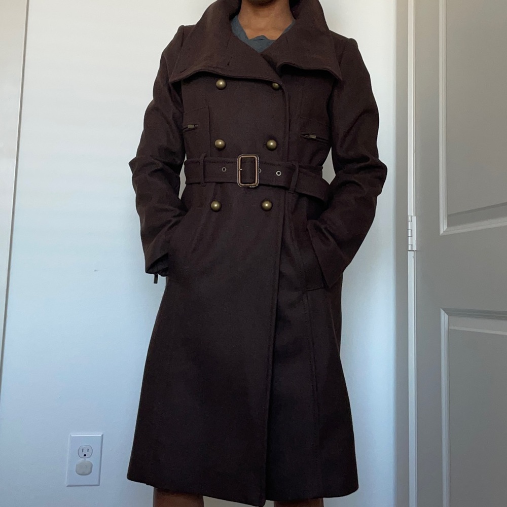 BCBG Brown Wool Coat NWT
